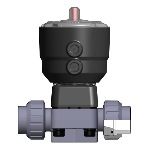 ABS 2/2-Wege-Membranventil DK/CP, Verschraubung mit Klebemuffe, DA, EPDM