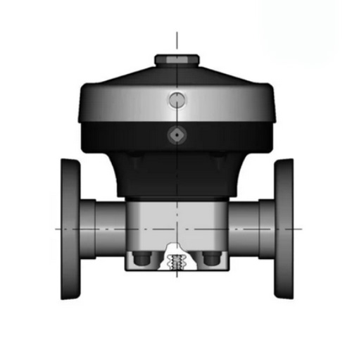 PP 2/2-Wege-Membranventil, Ausführung Flansch, DA, PTFE/EPDM, Typ 285