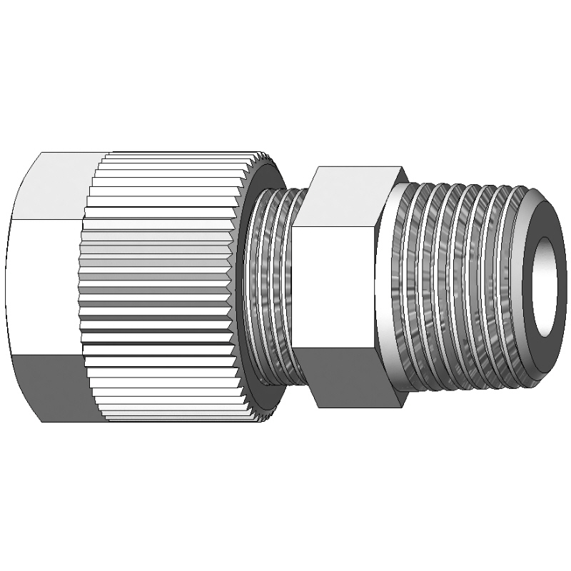 Gerade Einschraubverschraubung NPT aus PVDF, Typ SO 21121 - NPT