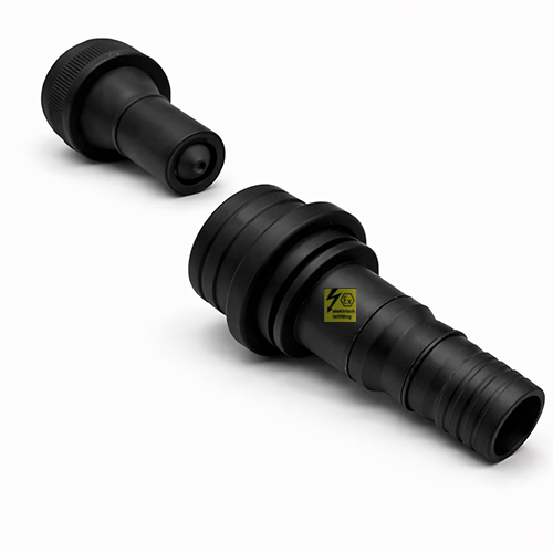 Trockenkupplung aus PE-elektrisch leitf&auml;hig, eine Seite Kupplungsstecker mit IBC Anschluss S60x6, andere Seite Kupplungsdose mit Schlaucht&uuml;lle